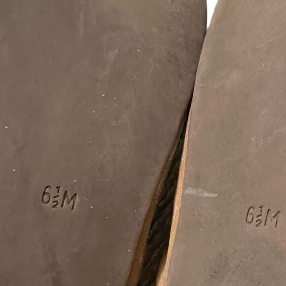 Tory Burch Ambrose flex sole ballet Flats camel tan Leather Scrunch flexible 6.5 - Picture 10 of 10